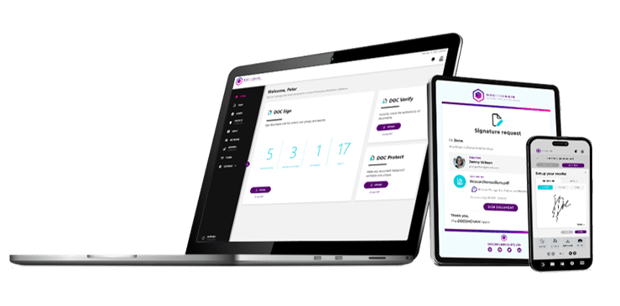 DOCONCHAIN Solutions on desktop, tablet, and mobile 
