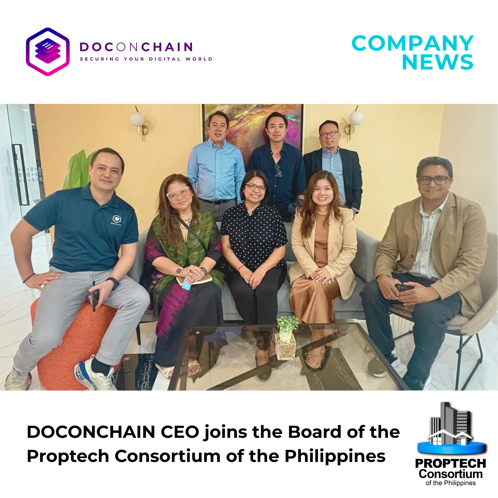 A group of people are posing for the camera. From left to right (front): Olivier Bariou, Cristina Amor Maclang, Josephine Romero, Ana Joy Rocero, and Abu Rahman. At the back (from left to right): Fernand Imperial, Kevin Carreon, and Tito Latorre.